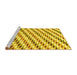 Sideview of Machine Washable Solid Yellow Modern Rug, wshabs3411yw