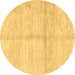 Round Solid Brown Modern Rug, abs3412brn