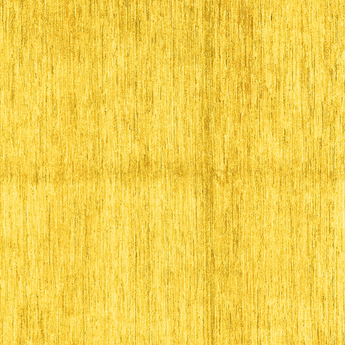 Square Machine Washable Solid Yellow Modern Rug, wshabs3412yw