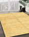 Machine Washable Abstract Yellow Rug in a Family Room, wshabs3412