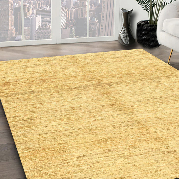 Machine Washable Abstract Yellow Rug in a Family Room, wshabs3412