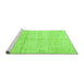 Sideview of Machine Washable Solid Green Modern Area Rugs, wshabs3412grn