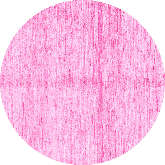 Round Solid Pink Modern Rug, abs3412pnk