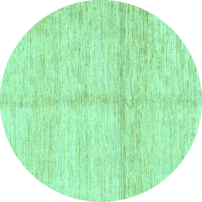 Round Solid Turquoise Modern Rug, abs3412turq