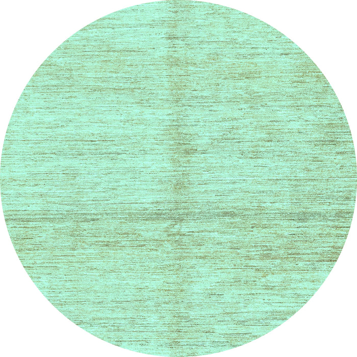 Round Machine Washable Solid Light Blue Modern Rug, wshabs3412lblu