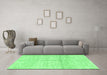 Machine Washable Solid Emerald Green Modern Area Rugs in a Living Room,, wshabs3412emgrn