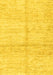 Machine Washable Solid Yellow Modern Rug, wshabs3412yw