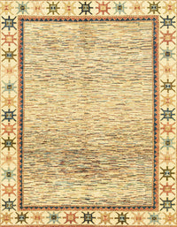 Machine Washable Abstract Cinnamon Brown Rug, wshabs3413