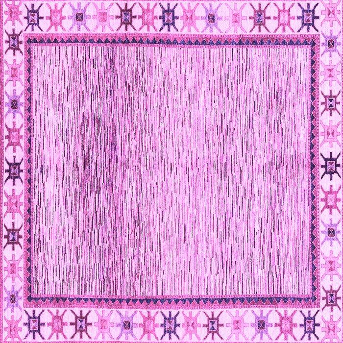 Square Machine Washable Abstract Purple Modern Area Rugs, wshabs3413pur