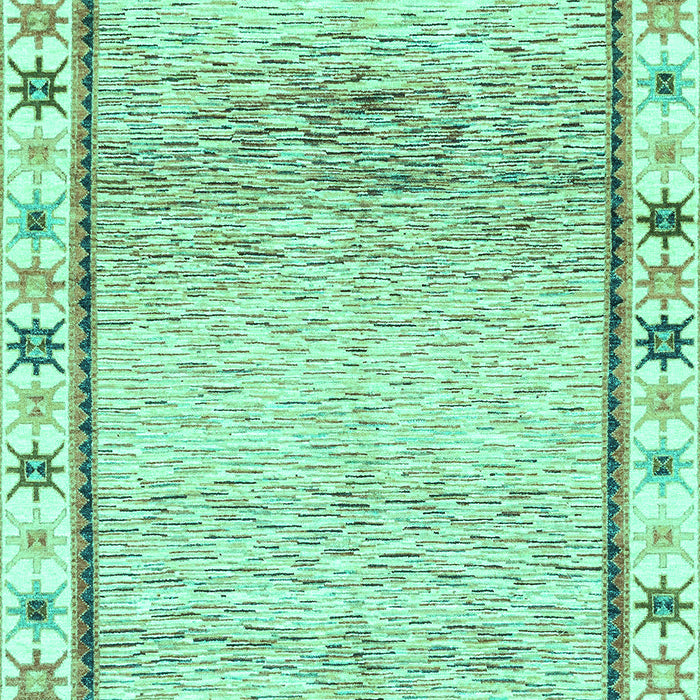 Machine Washable Abstract Turquoise Modern Area Rugs, wshabs3413turq