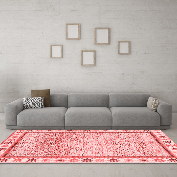 Modern Red Washable Rugs