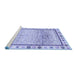 Sideview of Machine Washable Abstract Blue Modern Rug, wshabs3413blu