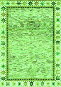 Abstract Green Modern Rug, abs3413grn