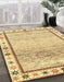 Machine Washable Abstract Cinnamon Brown Rug in a Family Room, wshabs3413