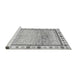 Sideview of Machine Washable Abstract Gray Modern Rug, wshabs3413gry