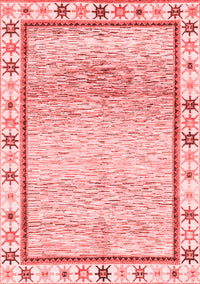 Abstract Red Modern Rug, abs3413red