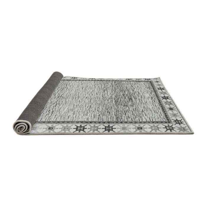 Sideview of Abstract Gray Modern Rug, abs3413gry