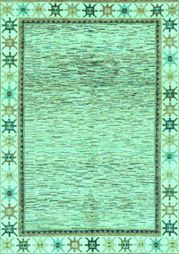 Abstract Turquoise Modern Rug, abs3413turq