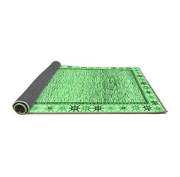 Sideview of Abstract Emerald Green Modern Rug, abs3413emgrn