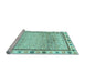 Sideview of Machine Washable Abstract Light Blue Modern Rug, wshabs3413lblu