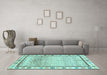 Machine Washable Abstract Light Blue Modern Rug in a Living Room, wshabs3413lblu