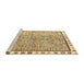 Sideview of Machine Washable Abstract Mustard Yellow Rug, wshabs3414