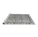 Sideview of Machine Washable Abstract Gray Modern Rug, wshabs3414gry