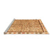 Sideview of Machine Washable Abstract Orange Modern Area Rugs, wshabs3414org