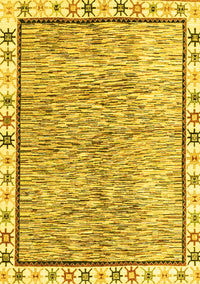 Abstract Yellow Modern Rug, abs3414yw