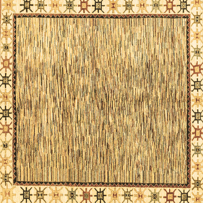 Square Abstract Brown Modern Rug, abs3414brn