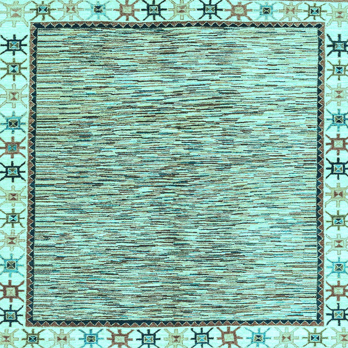 Square Machine Washable Abstract Light Blue Modern Rug, wshabs3414lblu