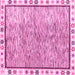 Square Machine Washable Abstract Pink Modern Rug, wshabs3414pnk