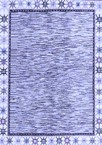 Abstract Blue Modern Rug, abs3414blu