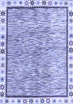 Abstract Blue Modern Rug, abs3414blu