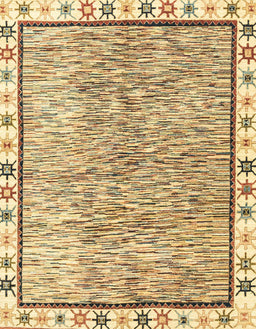 Abstract Mustard Yellow Modern Rug, abs3414