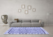 Machine Washable Abstract Blue Modern Rug in a Living Room, wshabs3414blu