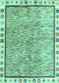 Abstract Turquoise Modern Rug, abs3414turq