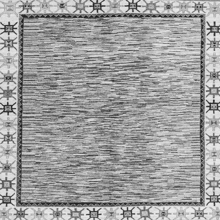Square Abstract Gray Modern Rug, abs3414gry