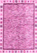 Machine Washable Abstract Pink Modern Rug, wshabs3414pnk