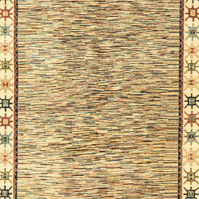 Machine Washable Abstract Mustard Yellow Rug, wshabs3414