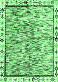 Abstract Emerald Green Modern Rug, abs3414emgrn