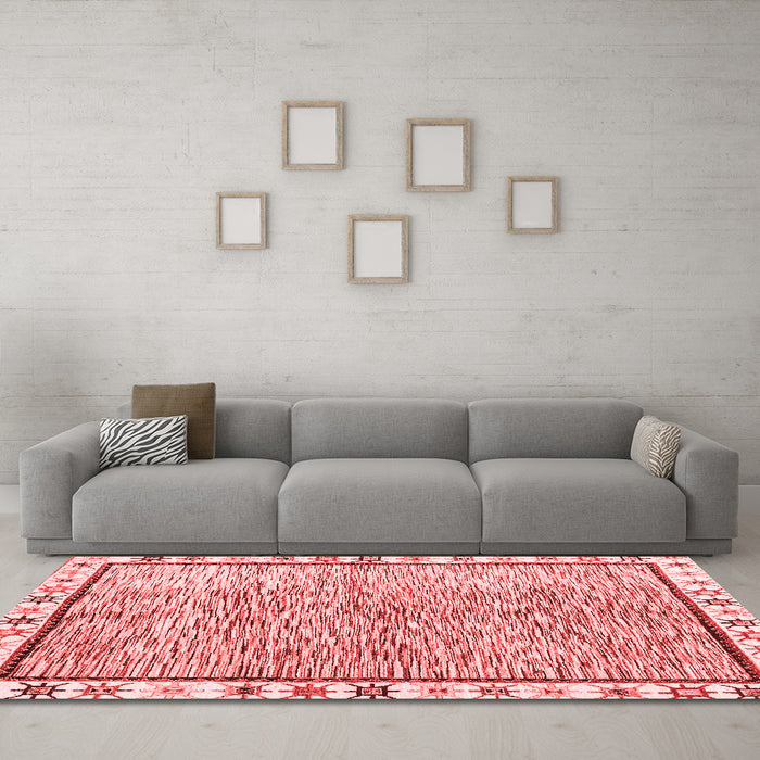 Modern Red Washable Rugs