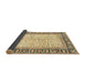 Sideview of Abstract Brown Gold Modern Rug, abs3415