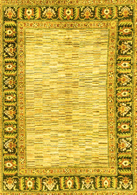 Abstract Yellow Modern Rug, abs3415yw