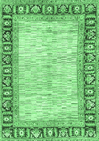 Abstract Emerald Green Modern Rug, abs3415emgrn