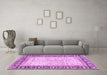 Machine Washable Abstract Purple Modern Area Rugs in a Living Room, wshabs3415pur