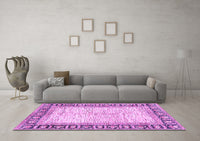 Machine Washable Abstract Purple Modern Rug, wshabs3415pur