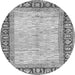 Round Machine Washable Abstract Gray Modern Rug, wshabs3415gry