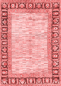 Abstract Red Modern Rug, abs3415red