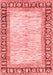 Abstract Red Modern Area Rugs